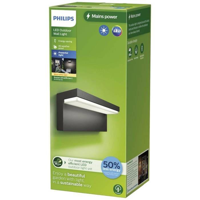 Philips LED Bustan 8720169257252 Outdoor LED Wall Light LED 3.8 W Anthracite