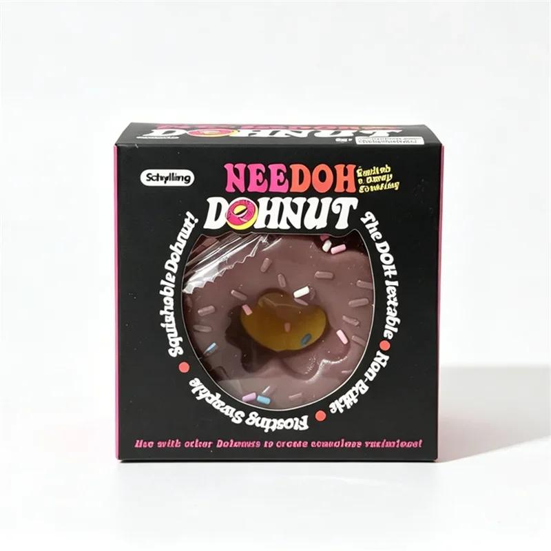 Neehoh Dohnut Non Edible Squish Squeeze Sensory Toy Frosting Swapple Donut Stretch Anti Anxiety Stress Relief Fidget TPR Toy