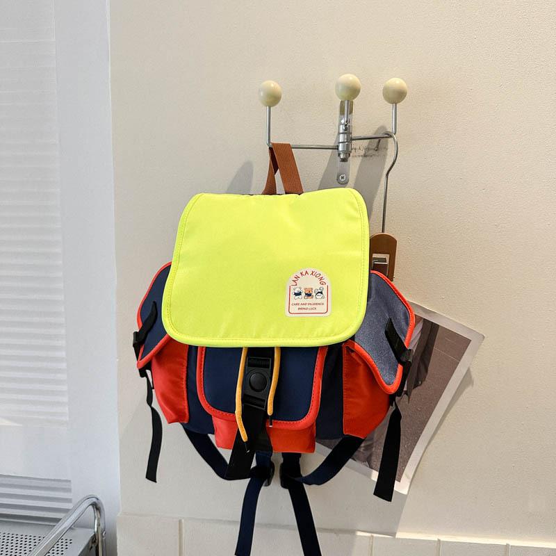 

Сумки для мам и детей, рюкзаки для девочек и мальчиков, холщовая сумка, женская модная школьная сумка, рюкзак для малышей, сплошной милый рюкзак one size оранжевый