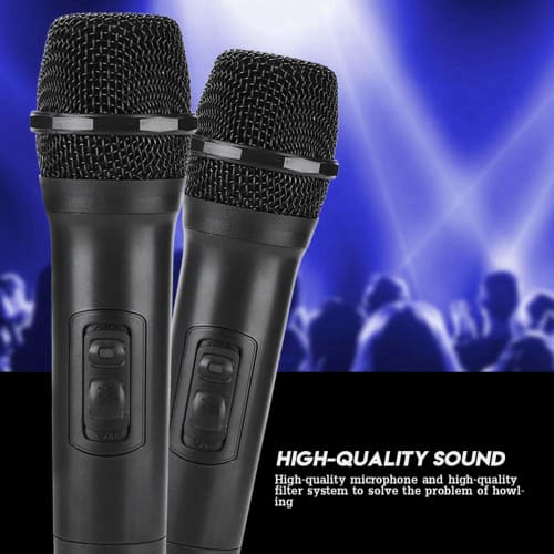 Vbestlife Wireless Handheld Microphone Suit, Universal VHF Handheld Dynamic Microphone with Metal Mesh Cover and Filter Cotton for Karaoke/Business Me