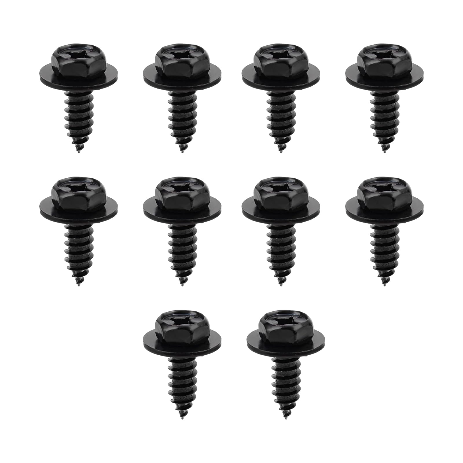 

Dickno 10pcs Car Fender Liner Screw Bolts Auto Bumper Mud Flaps Wheel Well Screw 0.7 × 0.23 inches