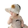 Baby Girl Floral Visor Sun Hat Large Brim Breathable Summer UV Protection Cap For Toddlers Kids Outdoor Beach Shade