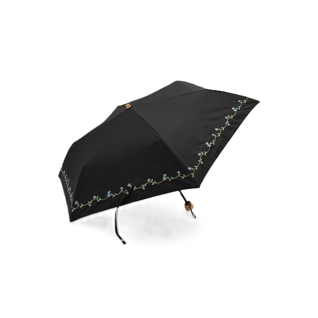 Tea Afternoon Tea LIVING Parasol JL69 Small Flower Embroidered Folding Umbrella for Sun and Black [Afternoon Living] Rain, Parasol,