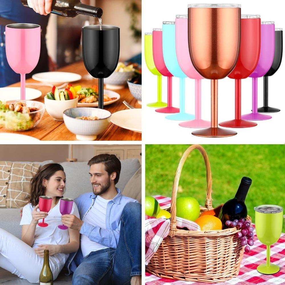 with Lid Wine Cup Double Walled Cocktail Mug Quality Red Wine Cup