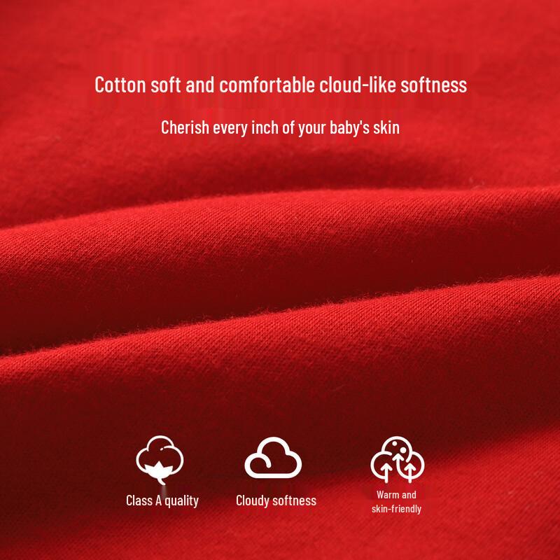 Youqi Baby Winter Fleece-Lined Festive Outfit Set