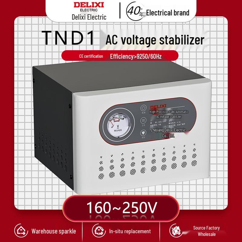 DELIXI TND1.5K High-Precision Single-Phase Automatic Voltage Stabilizer TND-1.5K