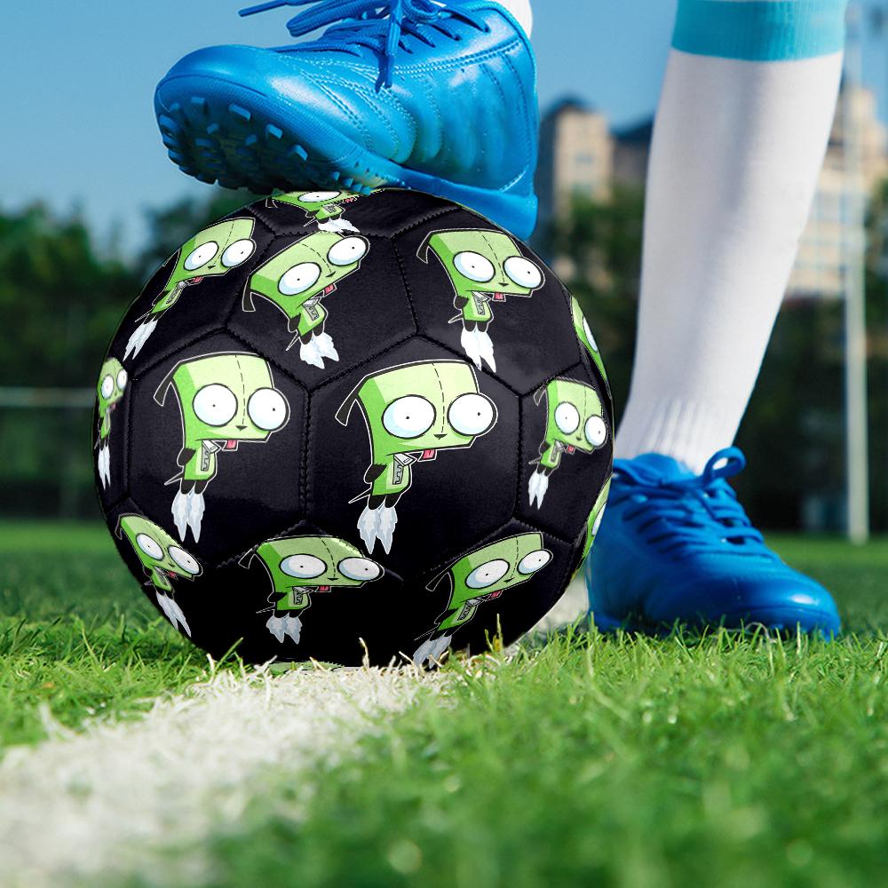 Invader Zim Theme Size 5 Soccer Ball, Suitable for Both Indoor and Outdoor Matches, a Gift Suitable for Everyone.