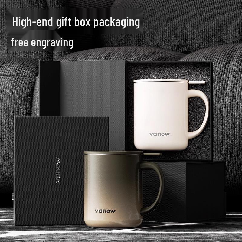 Vanow Insulated Mug with Lid: Stainless Steel Tea Infuser and Water Separation for Men and Women