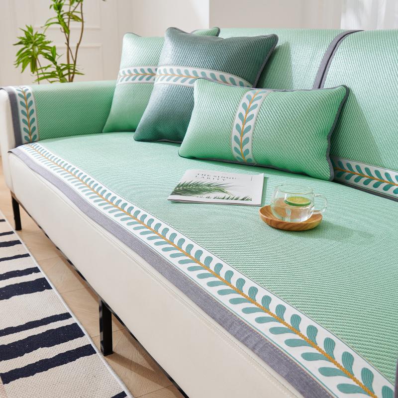 New Summer Wormwood Mosquito Repellent Mat Ice Silk Rattan Mat Sofa Cushion Summer Non-Slip Mat Seat Cushion