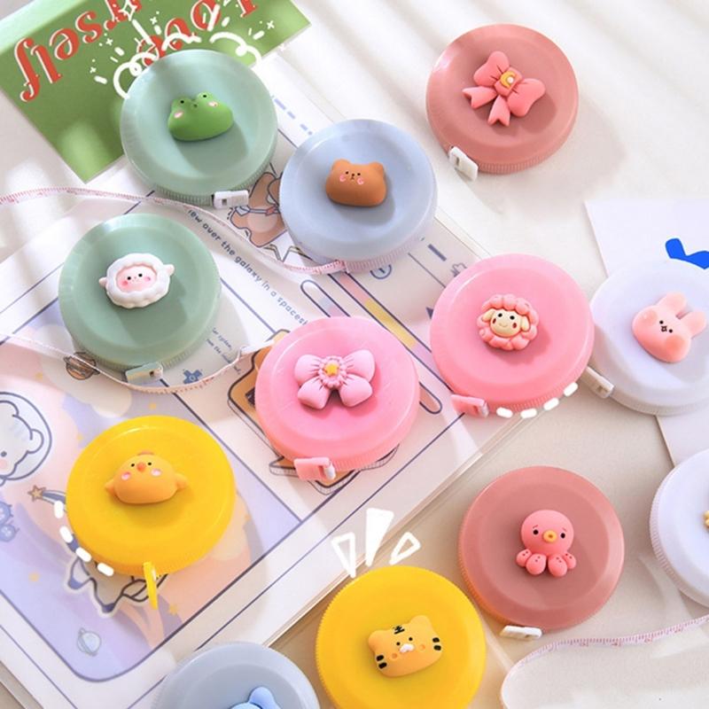 Children Retractable Cartoon Tape Measure 60-Inch 1.5Meter Mini Soft Cute Tape Measure for Tailor Sewing Craft Cloth