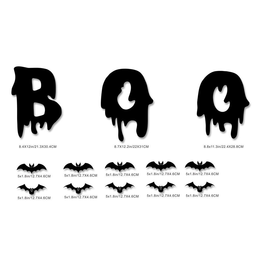 10-72 Stück LED Fledermäuse Spinnen Deko - Im Dunkeln leuchtende 3D Wandsticker mit lila Lichtern für Indoor/Outdoor Halloween Party Schrecken