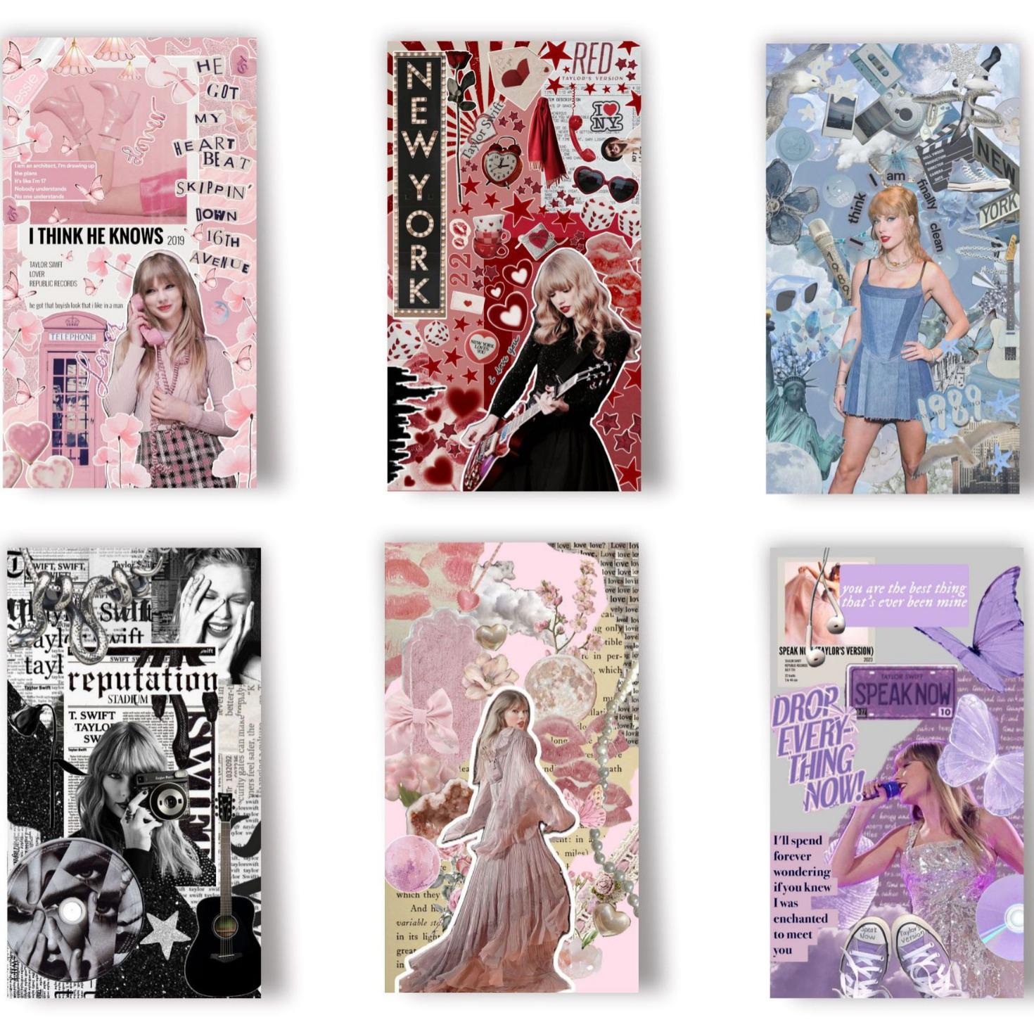 Mei Mei Taylor Swift Collage Wall Sticker & Postcard Set