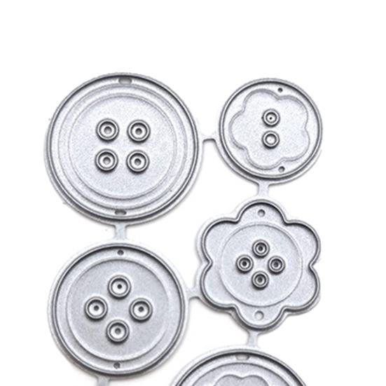 Cutting Die DIY Effective Carbon Steel Cute Button Shape Rust-resistant Stencil Mold for Card