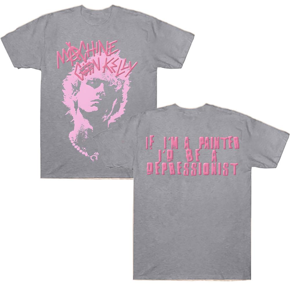 Billets t-shirts anniversaire Nouvelle Machine Gun Kelly MGK Album t-shirt Unisexe Rétro Surdimensionné Hip Hop Coton T-shirt Musique Rap Streetwear