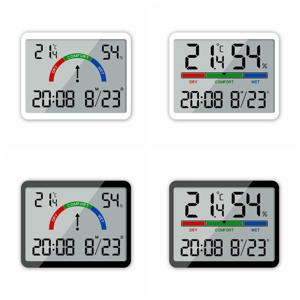 Anzeigebildschirm Temperatur Hygrometer Elektronische Tischuhr Minimalistischer Digitaler Wecker Kühlschrank