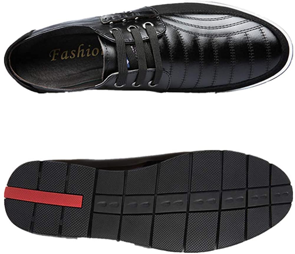 Asifn Leather Casual Size Feet Length Men's Loafers, Oxfords, Lace-Up, Business, Classic, Comfortable, Luxury, Driving, Office, Walking, Moccasins,