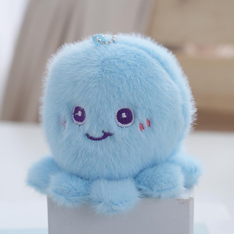 Entzückender Niedlicher Plüsch Ozeantier Quallen Schlüsselanhänger Weiches Spielzeug für Taschen