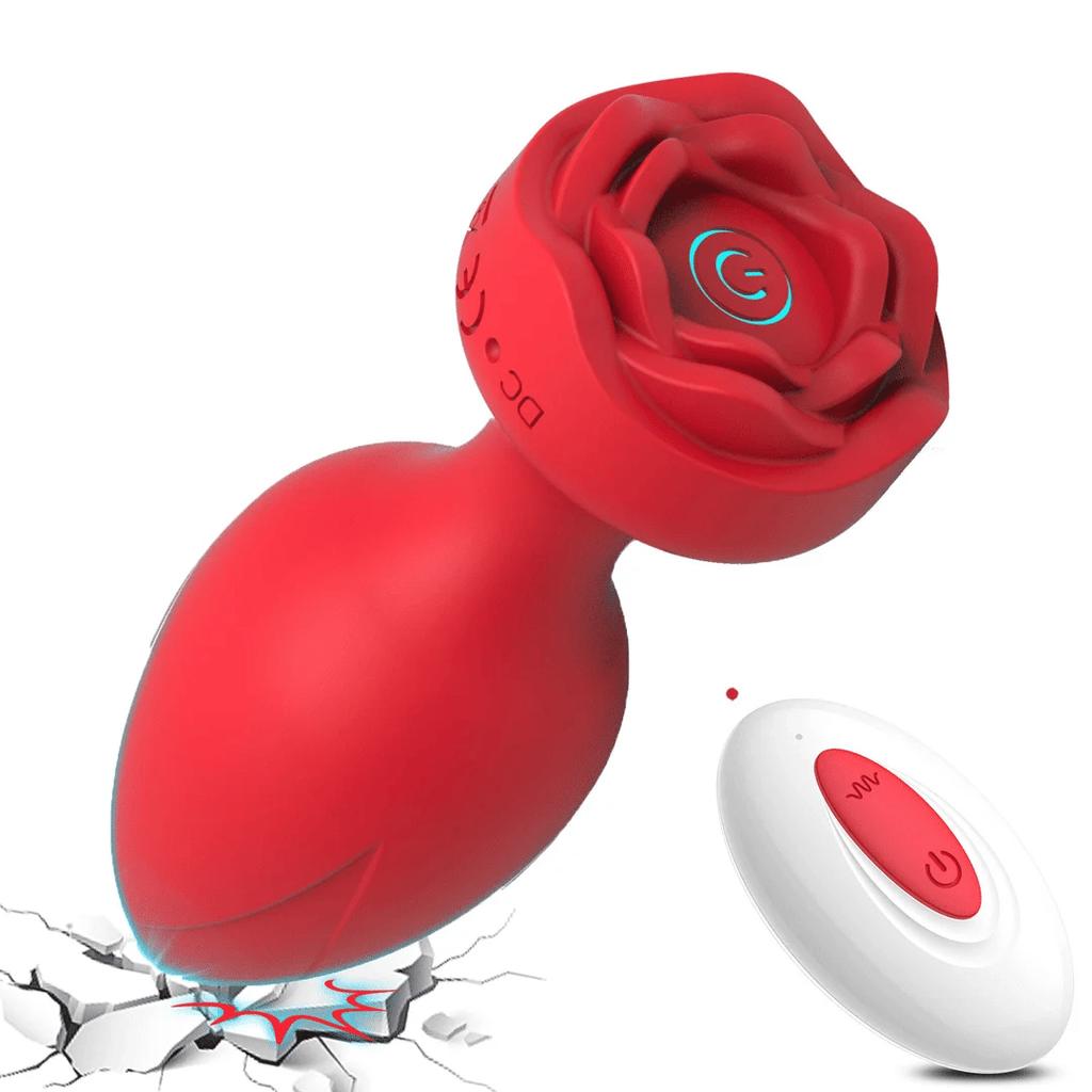 Rosebud Remote App 10 Control Frequency Vibration Rose Anal Vibrator