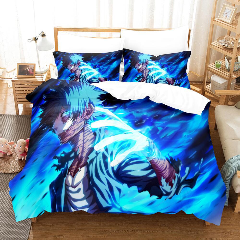 My 3D Cartoon Animation Bedding Microfiber Polyester Cotton 90G Duvet Set Three-Piece Set