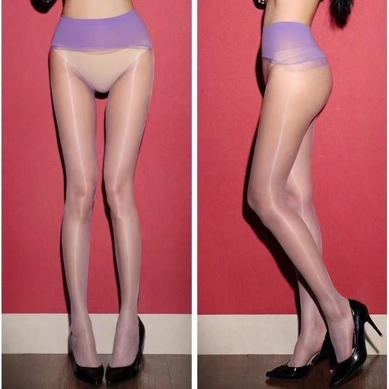 1D Aurora shiny, sexy, silky seamless horse oil stockings for men and women360Seamless ultra-thin open-crotch pantyhose