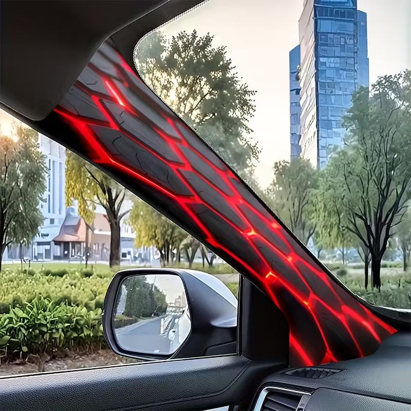 2pcs Cartoon A-Pillars Car Stickers Durable Scratch-Resistant PVC Anime Automobiles Interior Accessories Motorcycle Decals