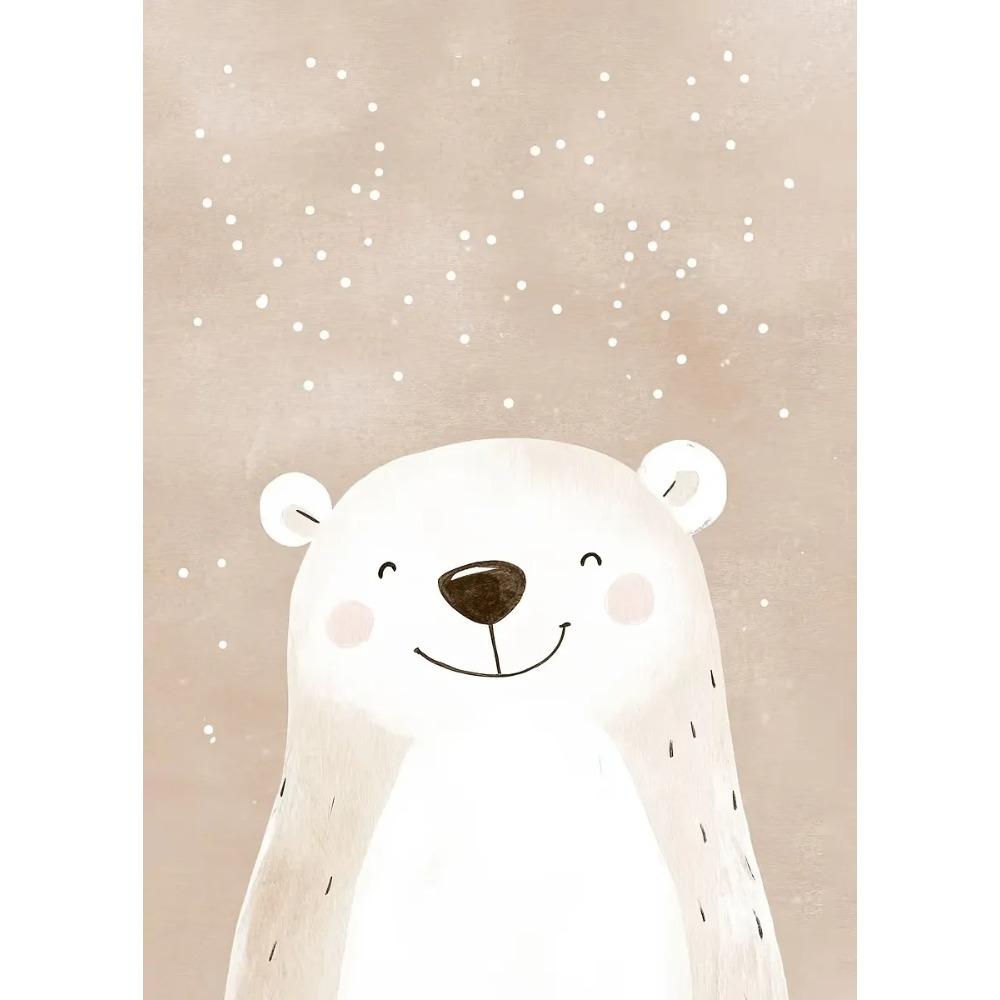 Smiling Animals Watercolor Posters Cute Tiger Giraffe Birthday Party Prints Canvas Wall Pictures Home Kid's Room Dec