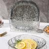 1/4/8Pcs Transparent Spit Bone Plate with Bottom Bracket Small Dish Plate  Household Storage Set