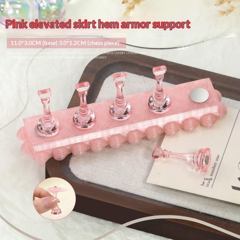 6Pcs/Set Nail Holder Aurora Nail Stand For Painting Magnetic Press On Nail Tech Must Haves Practice Acrylic Nail Art Display