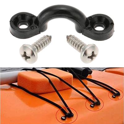 Deck Rope C Buckle Kayak Handle Buckle, Pad for Boat Rigging, Nylon Loops Tie