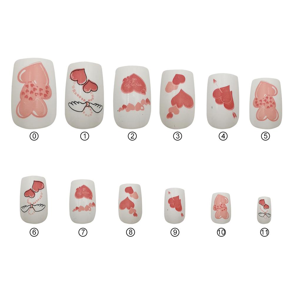 

Fingerqueen 24 шт. красного лака для ногтей с бесплатным желейным клеем, накладные ногти, украшения для ногтей из АБС-пластика