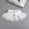 White Lapel Fake Collar Neck Decorative Chiffon Cotton Chocker Women Detachable False Collar Shirt Doll Lace Ladies Half Shirt