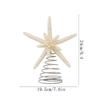 Iron Festive Starfish Decor Collectible Handmad Star Treetop Decorations DIY Crafts Starfish Treetop Ornament Christmas Tree