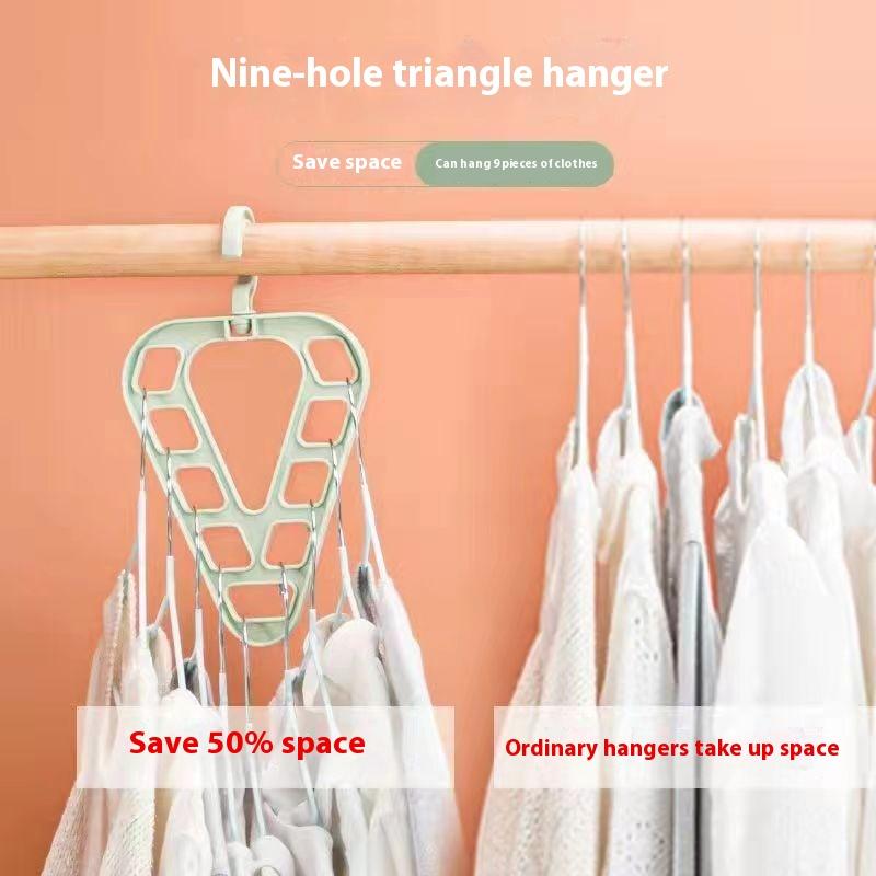 9 Hole Magic Clothes Hanger Closet Organizer Space Saving Multi-Function Drying Racks Wardrobe Scarf Storage