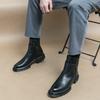 Vielseitige und modische Leder Herren Freizeitschuhe Luxuriöse und schlichte Business-Büro High Top Stiefel Bequeme Chelsea Boots