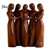 Handcrafted Wooden Statues Sisterhood Figurine, Friendship Sculpture for Living Room Home Decor Accents Bedroom Tabletop Ornament, Warm Gift