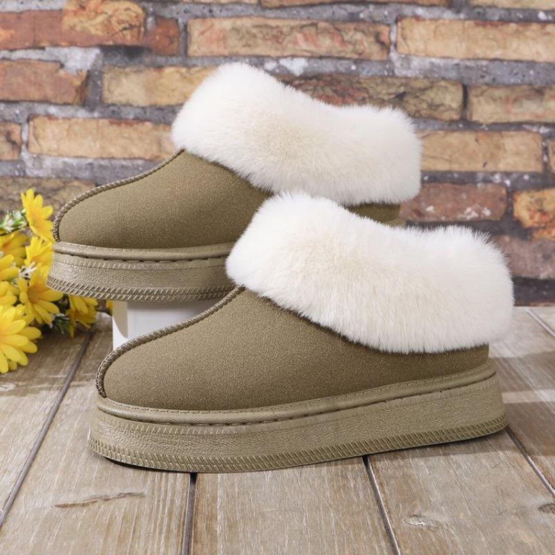 Moda 2024 Nuevo Invierno Todo en unoModa Felpa Artificial Plana Ante Manga Corta Botas de Nieve de Mujer tacones de plataforma sapatos femininos