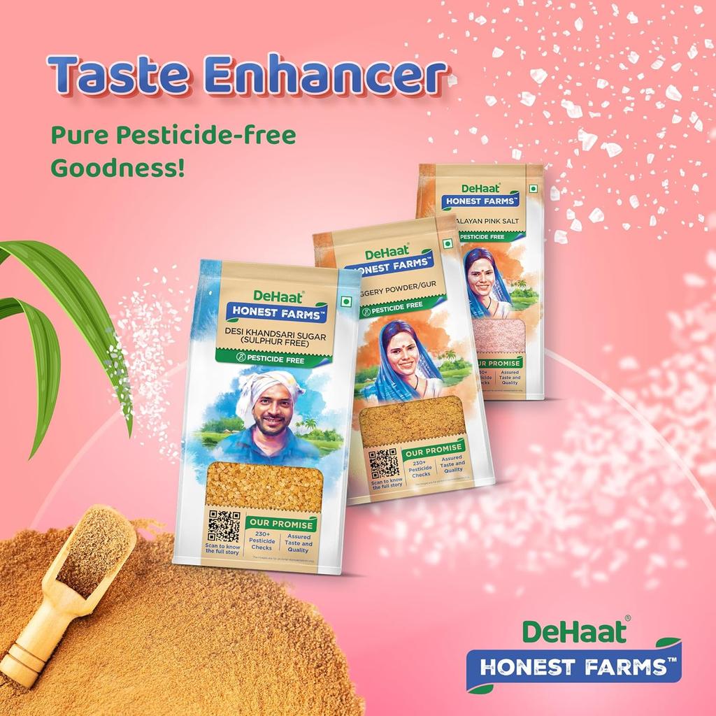 DeHaat Honest Farms Pesticide Free Desi Khandsari Sugar (Sulphur Free) 1 KG