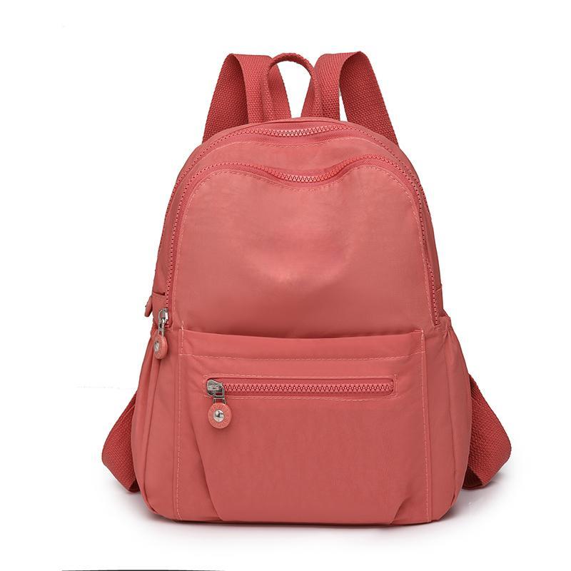 Travel Solid Color Backpack Women‘s Mochila Feminia School Bags for Girls Anti-theft Back Packs Casual Waterproof Rucksack