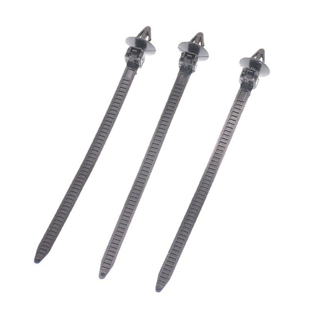 100pcs Push Mount Winged Cable Ties Harness Straps Quick Release Wire Management for Car Body Chassis Bundling Fasteners