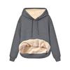 2023 Women's Winter Hooded Lambswool Pocket Sweatshirt Jacket