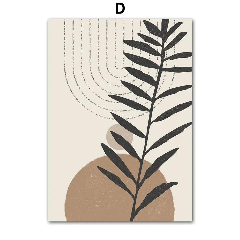 Boho Abstract Line Girl Geometric Color Block Wall Art Canvas Painting Nordic Posters Prints Wall Pictures for Living Room Decor