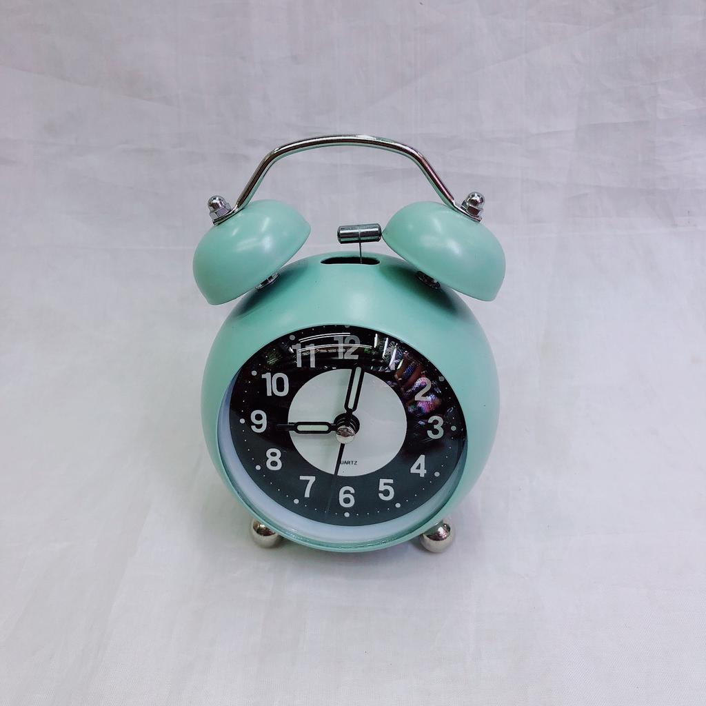 3-inch Small Fat Spherical Simple Real Luminous Night Light Metal Iron Bell Alarm Watch Arc Surface Creative Watch
