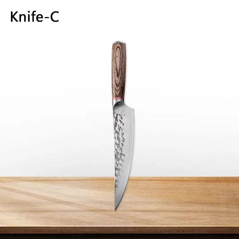 Forged Hammer Boning Knife Stainless Steel Knife Meat Cleaver Butcher Knife Professional Kitchen Knives Paring Cooking Knives