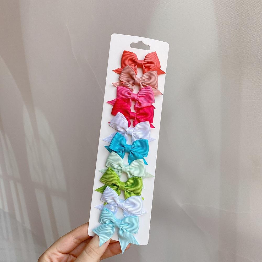 10 STÜCKE Neue Schwalbenschwanzschleife Kinder Haarspangen Haaraccessoires Set Niedliche Hundert Mädchen Haarkarten