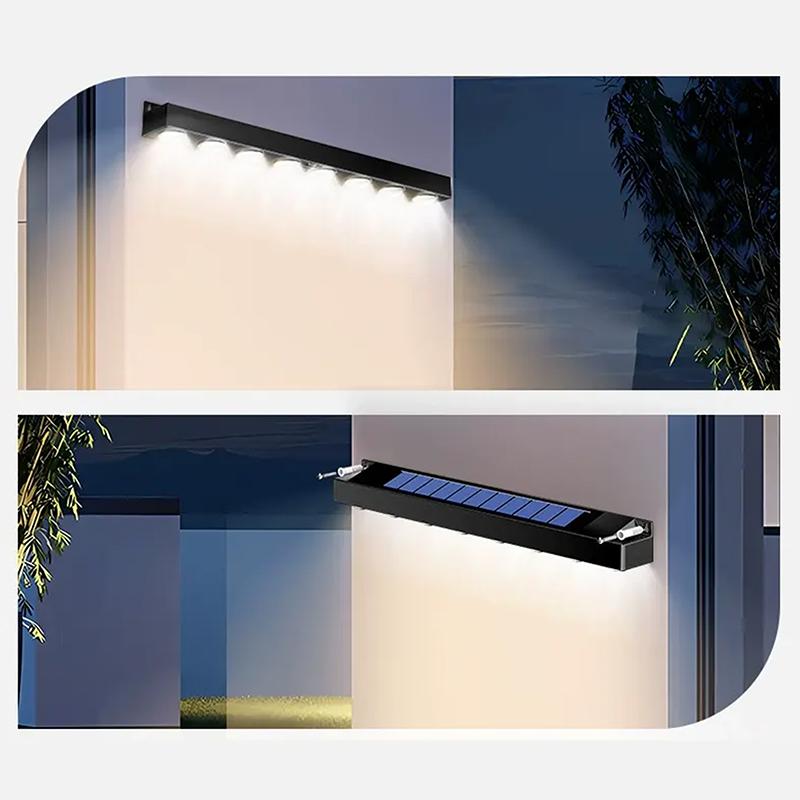 Outdoor Led Solar Wall Sign Light Garden Landscape Light 4/6/8 Led Waterproof Bright Solar Address Lights For Patio Stair Fence
