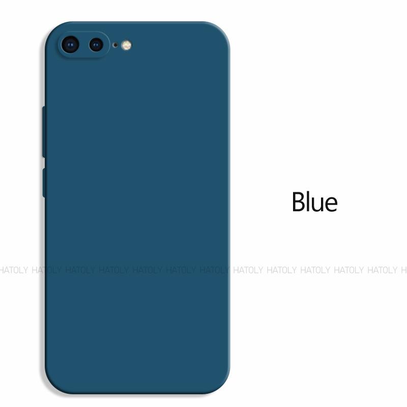 

Чехол для iPhone 8 Plus для Apple iPhone 8 Plus, оригинальный противоударный чехол из жидкого силикона TPU для задней панели телефона iPhone 8 Plus For iPhone 8 Plus синий