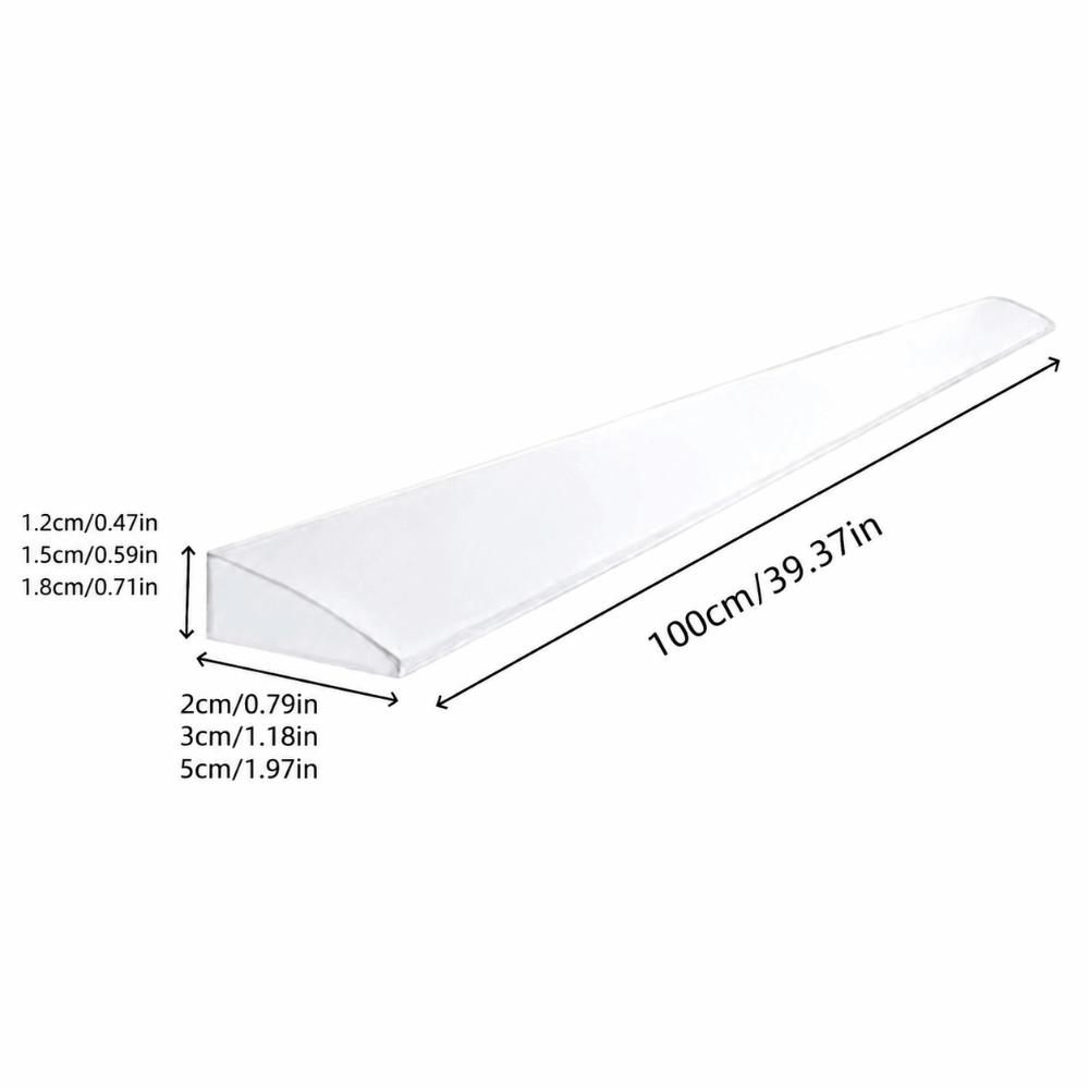 1M Self-adhesive Threshold Ramp Bendable Water Barrier Shock Resistant Door Sill Pad Robot Climbing