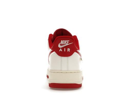 Nike Air Force 1 '07 Sail Gym Red Embroidered Swoosh - FV0392-101