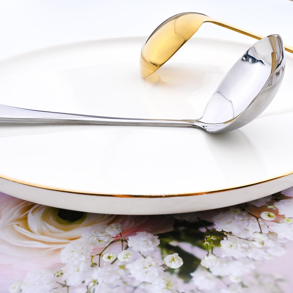 Service Gold Dinnerware Stainless Steel Cutlery Set Soup Spoon Flatware Salad Fork Cake Shovel Set Kitchen Tableware Set