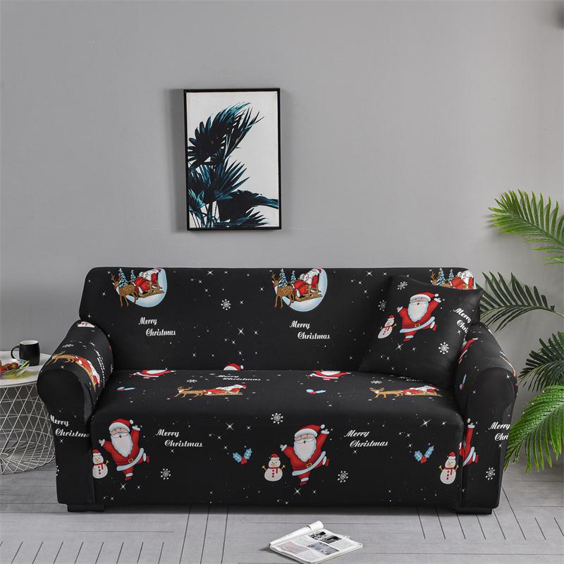 Christmas Sofa Cover Stretch Slip Covers Plastic Furniture Protector Spandex Couch Cover For Party El Banquet Washable